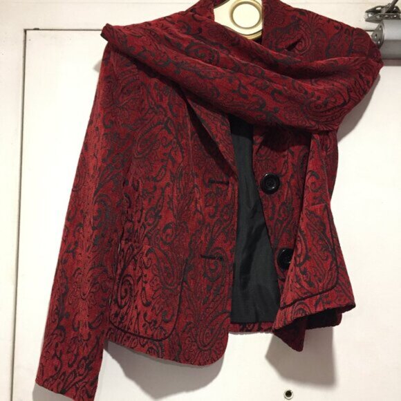 GILANI PATTERN VELVET BLAZERS SIZE 8 - Picture 6 of 11